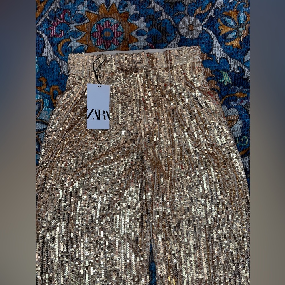 Zara sequin wide leg pants - Picture 16 of 16